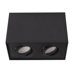 MAXLIGHT C0089 LAMPA SUFITOWA BASIC SQUARE CZARNA PODWÓJNA