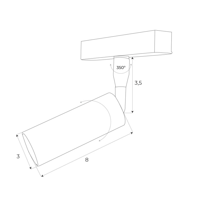 MAXLIGHT M0008D REFLEKTOR MAGNETYCZNY SYSTEM DALI 4,7W 403LM 3000K
