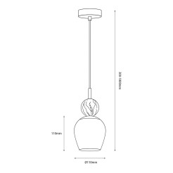 Lampa wisząca Carrara 1xE14 MLP2808