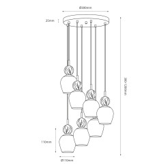 Lampa wisząca Carrara 7xE14 MLP2811
