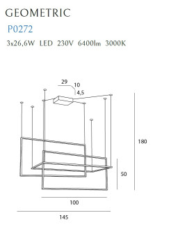 MAXLIGHT P0272 LAMPA WISZĄCA GEOMETRIC BIAŁA