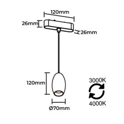 Reflektor Slim Vibe 10W CCT biały LP-666-MAG SLIM 10W CCT WH