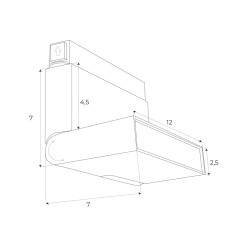 MAXLIGHT M0007N LAMPA MAGNETYCZNA ŁAMANA SYSTEM ON/OFF 5,3W 205LM 3000K

