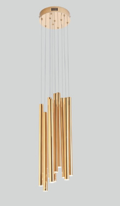 MAXLIGHT  P0524D LAMPA WISZĄCA ORGANIC 10x ZŁOTO SZCZOTKOWANE MAŁA ŚCIEMNIALNA