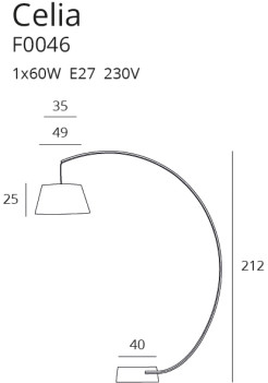 MAXLIGHT F0046 LAMPA PODŁOGOWA CELIA