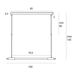 MAXLIGHT P0660D LAMPA WISZACA FLUSORE BRUSHED GOLD
