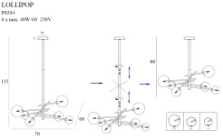 MAXLIGHT P0294 LAMPA WISZĄCA LOLLIPOP