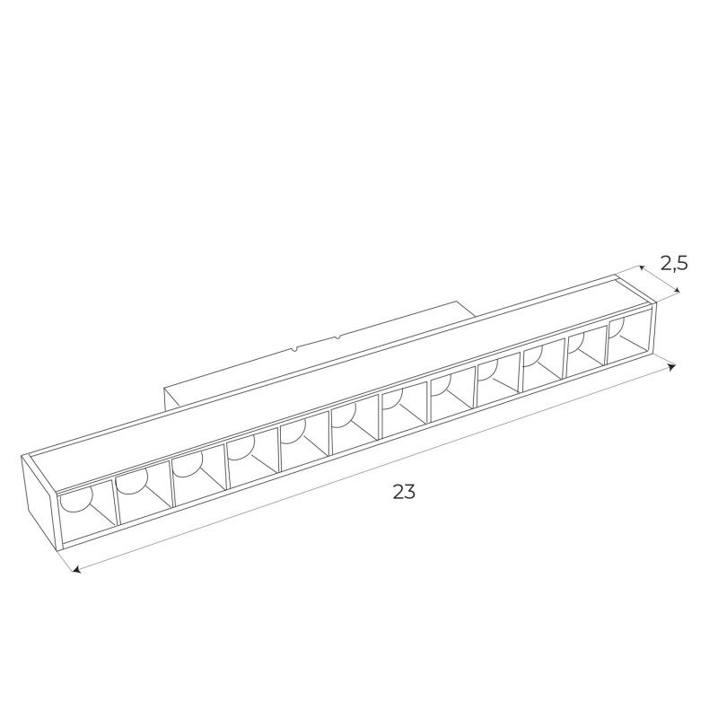 MAXLIGHT M0004N LAMPA MAGNETYCZNA LINIOWA SYSTEM ON/OFF 10W 775LM  3000K
