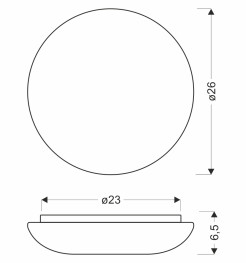 MILO lampa sufitowa plafon 12W LED 26cm biały 4000K 12-57785