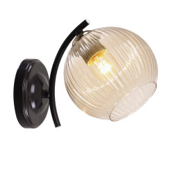 MANON lampa kinkiet brunatny+złoty 1x40W E27 klosz bursztynowy 21-51820