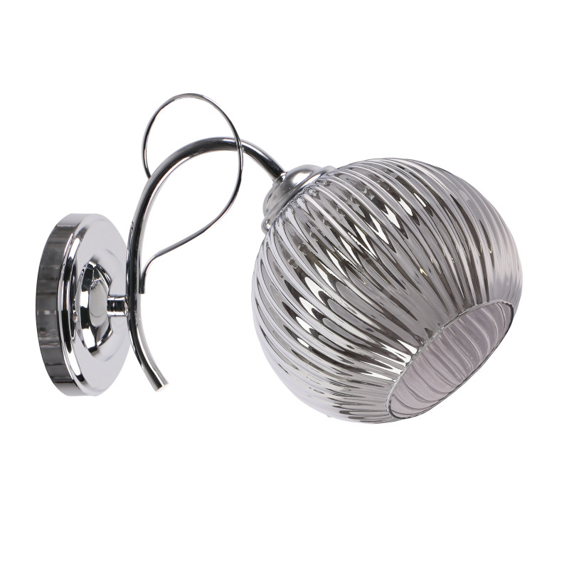 MIROX lampa kinkiet chromowy 1x40W E27 klosz grafitowy 21-52025
