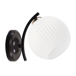 CALMO lampa kinkiet brunatny+złoty 1x40W E27 klosz biały 21-53503
