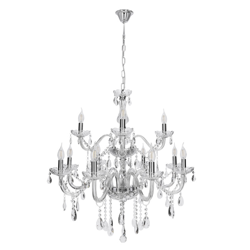 Cristallo lampa wisząca chromowy 12x40W E14 transparentny 30-30375