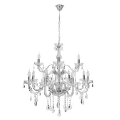 Cristallo lampa wisząca chromowy 12x40W E14 transparentny 30-30375