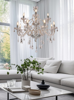 Cristallo lampa wisząca chromowy 12x40W E14 transparentny 30-30375
