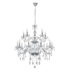 Cristallo lampa wisząca chromowy 15x40W E14 transparentny 30-30399