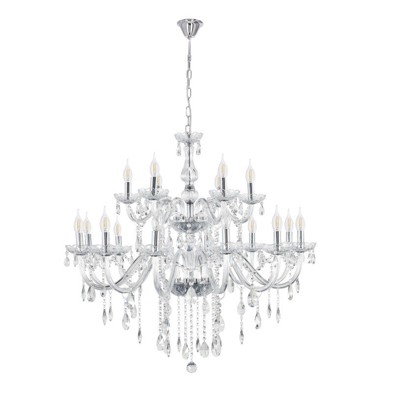 Cristallo lampa wisząca chromowy 18x40W E14 transparentny 30-30412