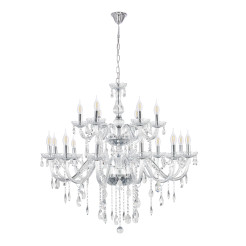 Cristallo lampa wisząca chromowy 18x40W E14 transparentny 30-30412
