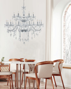 Cristallo lampa wisząca chromowy 18x40W E14 transparentny 30-30412