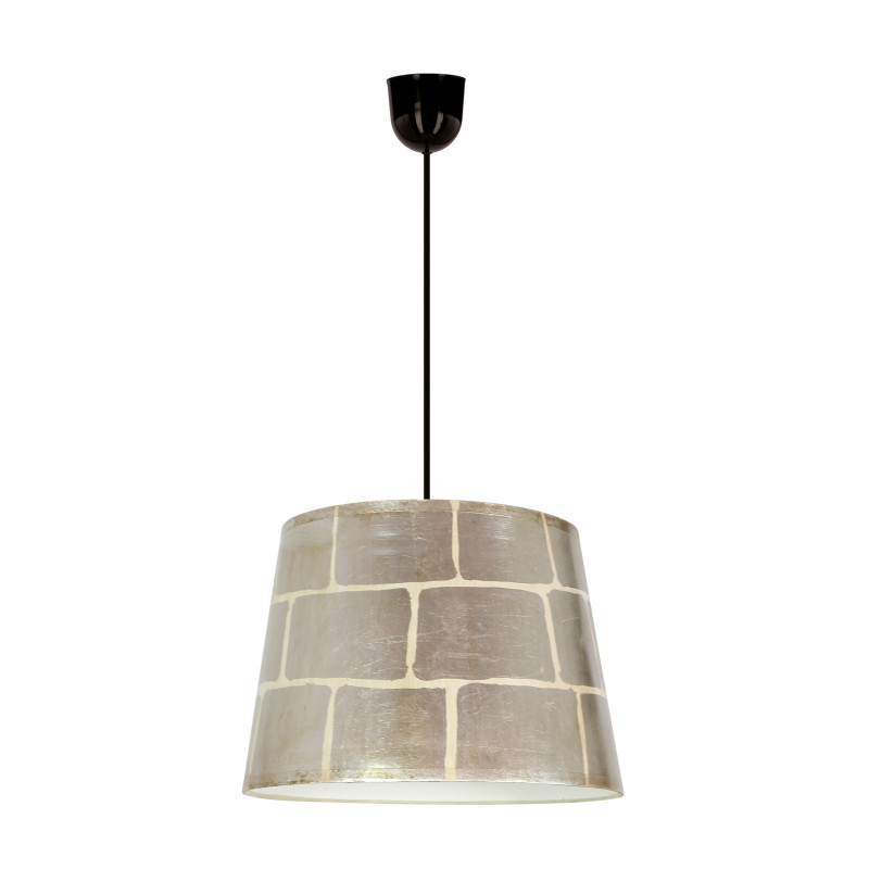 Americano 2 lampa wiszaca czarny 35 1x60W E27 abażur srebrny 31-24282