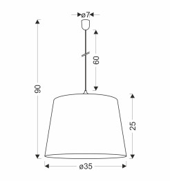 Americano 2 lampa wiszaca czarny 35 1x60W E27 abażur srebrny 31-24282