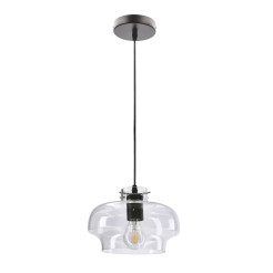 CONISSIMO lampa wisząca czarny 1x40W E27 klosz bezbarwny 31-44808