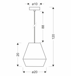 ETNOS lampa wisząca czarny 1x40W E27 klosz beżowy 31-44815