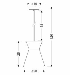 ETNOS 2 lampa wisząca czarny 1x40W E27 klosz beżowy 31-44822
