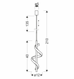 SPRAIT lampa wisząca złoty 12W LED 4000K 31-44839