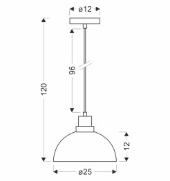 BARCA lampa wisząca czarny 1x40W E27 klosz dymiony 31-45126