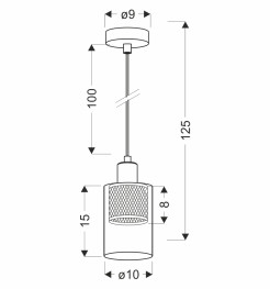 CABI lampa wisząca czarny +złoty 1x40W E14 klosz bursztynowy 31-51554