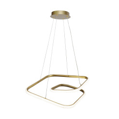 FUERTE lampa wisząca złoty 32W LED 3000, 4000, 6000K kryształki bezbarwne 31-54104
