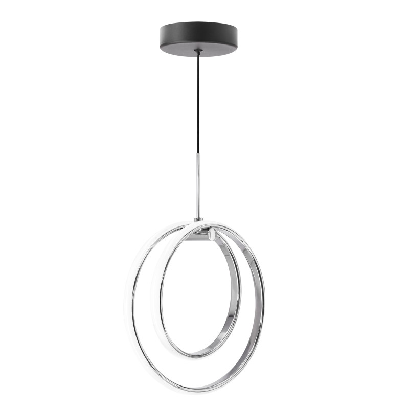 CROMA lampa wisząca czarny+chromowy 15W LED 3000, 4000, 6000K osłonka biała 31-54142