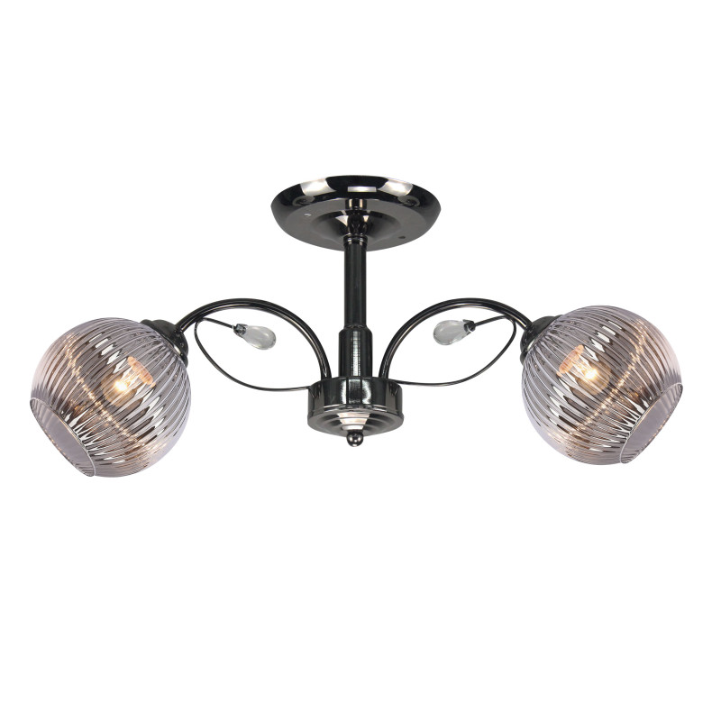 CROMAT lampa sufitowa czarny perłowy 2x40W E27 klosz grafitowy 32-51882
