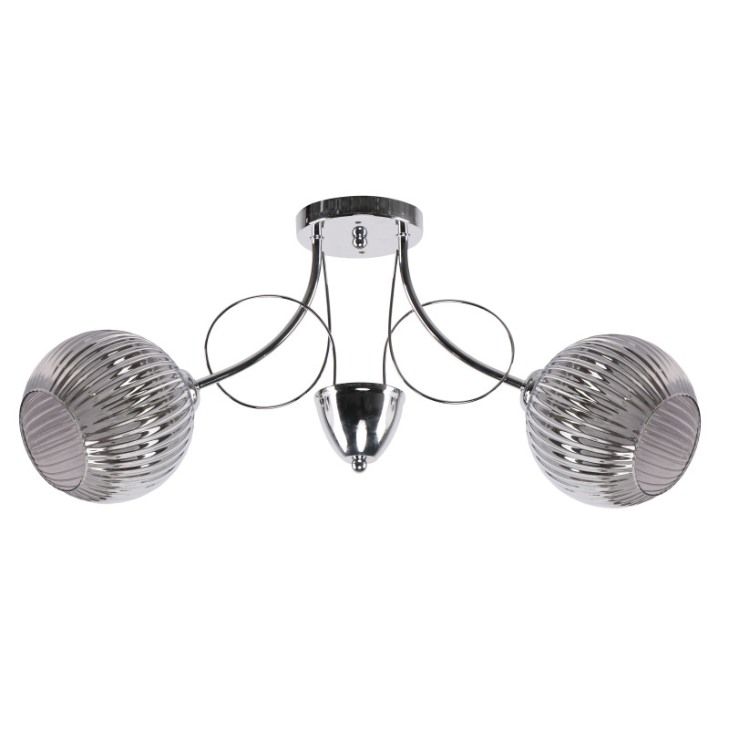 MIROX lampa sufitowa chromowy 2x40W E27 klosz grafitowy 32-52001