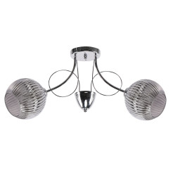MIROX lampa sufitowa chromowy 2x40W E27 klosz grafitowy 32-52001