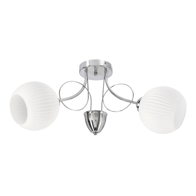 TARTINE lampa sufitowa chromowy 2x40W E27 klosz biały 32-52056