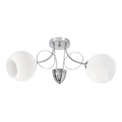 TARTINE lampa sufitowa chromowy 2x40W E27 klosz biały 32-52056