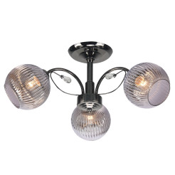 CROMAT lampa sufitowa czarny perłowy 3x40W E27 klosz grafitowy 33-51875
