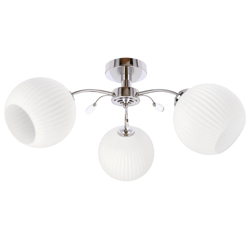 YOKO lampa sufitowa chromowy 3x40W E27 klosz biały 33-51950