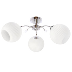 YOKO lampa sufitowa chromowy 3x40W E27 klosz biały 33-51950