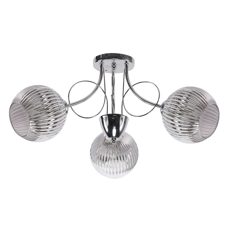 MIROX lampa sufitowa chromowy 3x40W E27 klosz grafitowy 33-51998