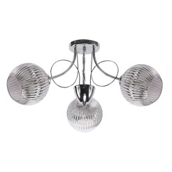 MIROX lampa sufitowa chromowy 3x40W E27 klosz grafitowy 33-51998
