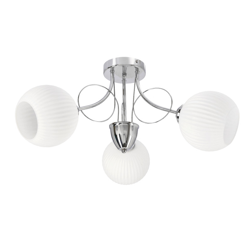TARTINE lampa sufitowa chromowy 3x40W E27 klosz biały 33-52049