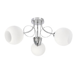 TARTINE lampa sufitowa chromowy 3x40W E27 klosz biały 33-52049