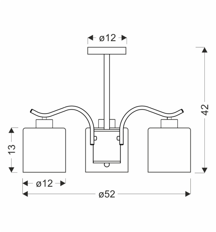 VISTO lampa wisząca czarny 3x40W E27 klosz bursztynowy 33-56092