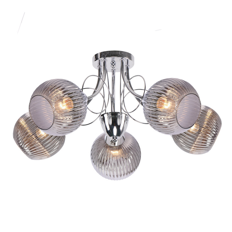 MIROX lampa sufitowa chromowy 5x40W E27 klosz grafitowy 35-51981