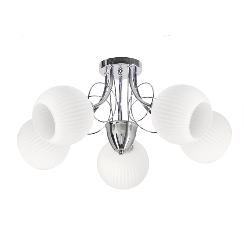 TARTINE lampa sufitowa chromowy 5x40W E27 klosz biały 35-52032