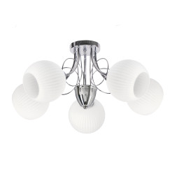 TARTINE lampa sufitowa chromowy 5x40W E27 klosz biały 35-52032