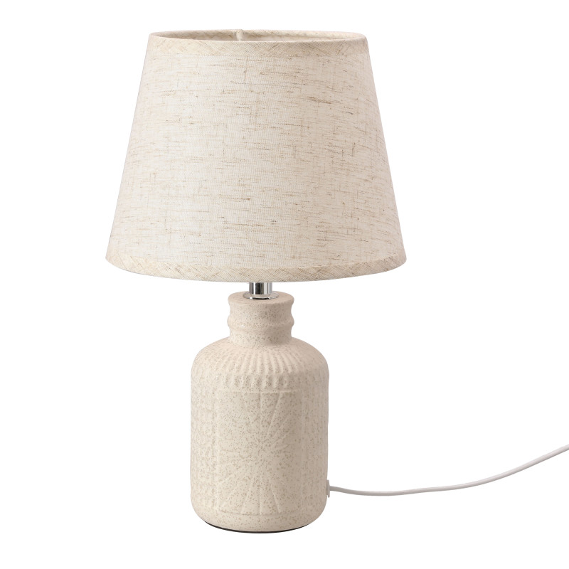 MORI lampka stołowa ceramiczna popielaty 1x40W E14 kośc słoniowa 41-44921